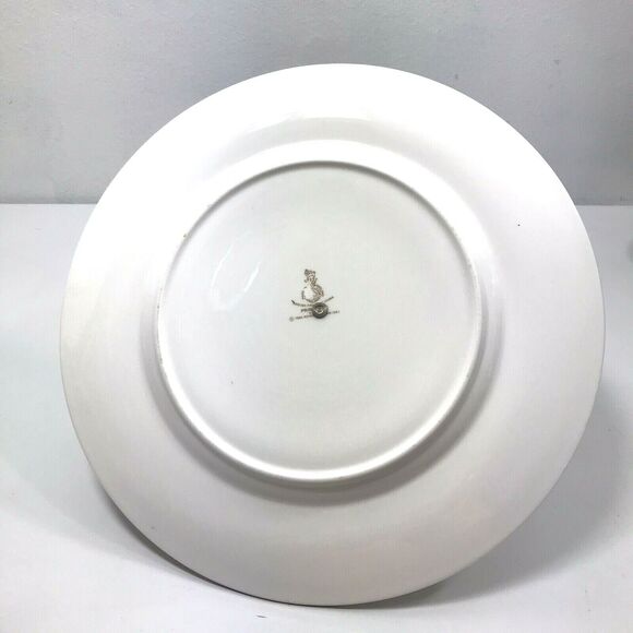 1985 Royal Doulton Princeton Serving Plate Tray Metal Handle White Blue Gold - Picture 5 of 9